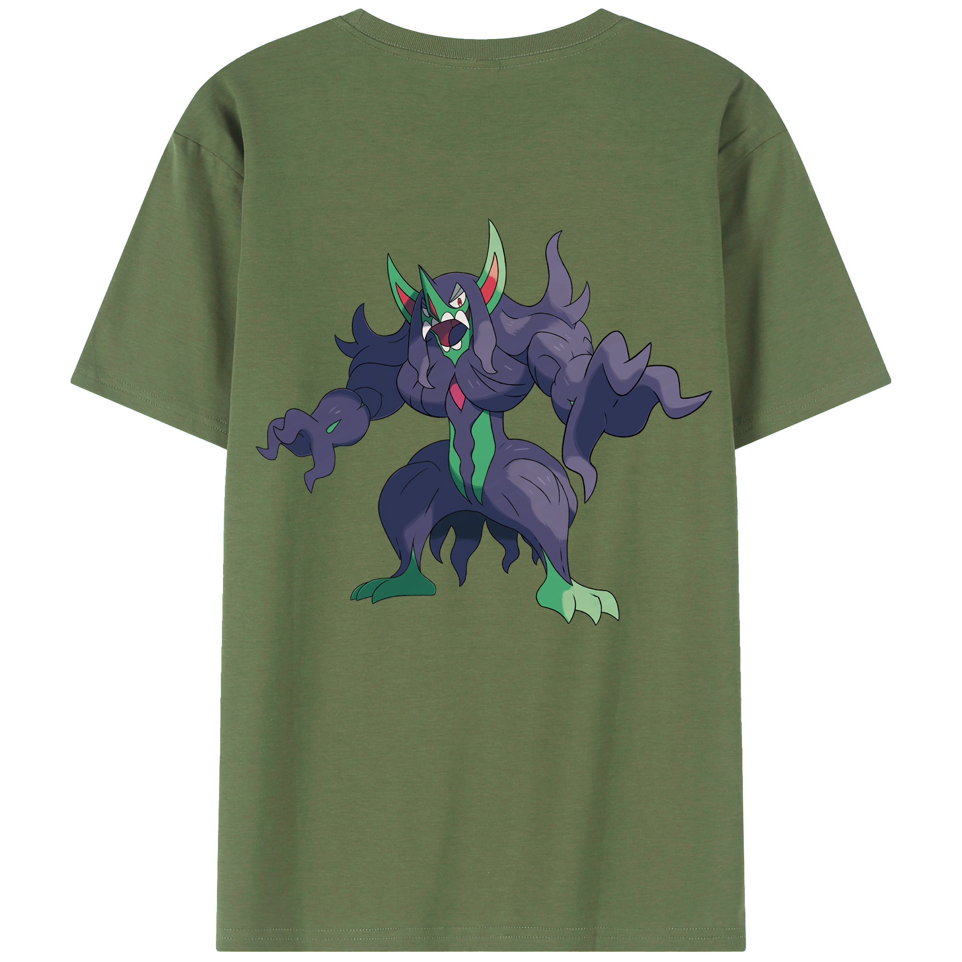 （画像用） ポケットモンスター Pokémon 綿100％ メンズ半袖Tシャツ（バックプリント） 通気性